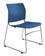 CS One Chair. Chrome Sled Base. Black, White, Red, Blue